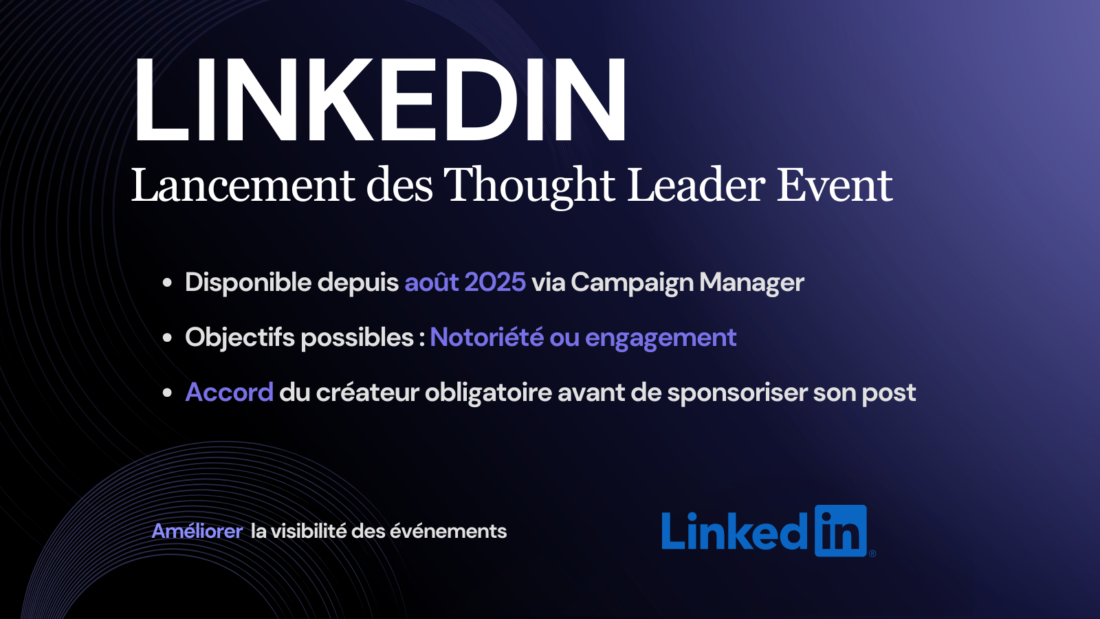Lancement des Thought Leader Event - Linkedin